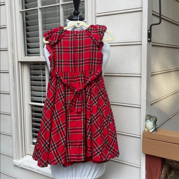 EUC- Bonnie Jean Red and Black Plaid Christmas Dress Size - Picture 2 of 12